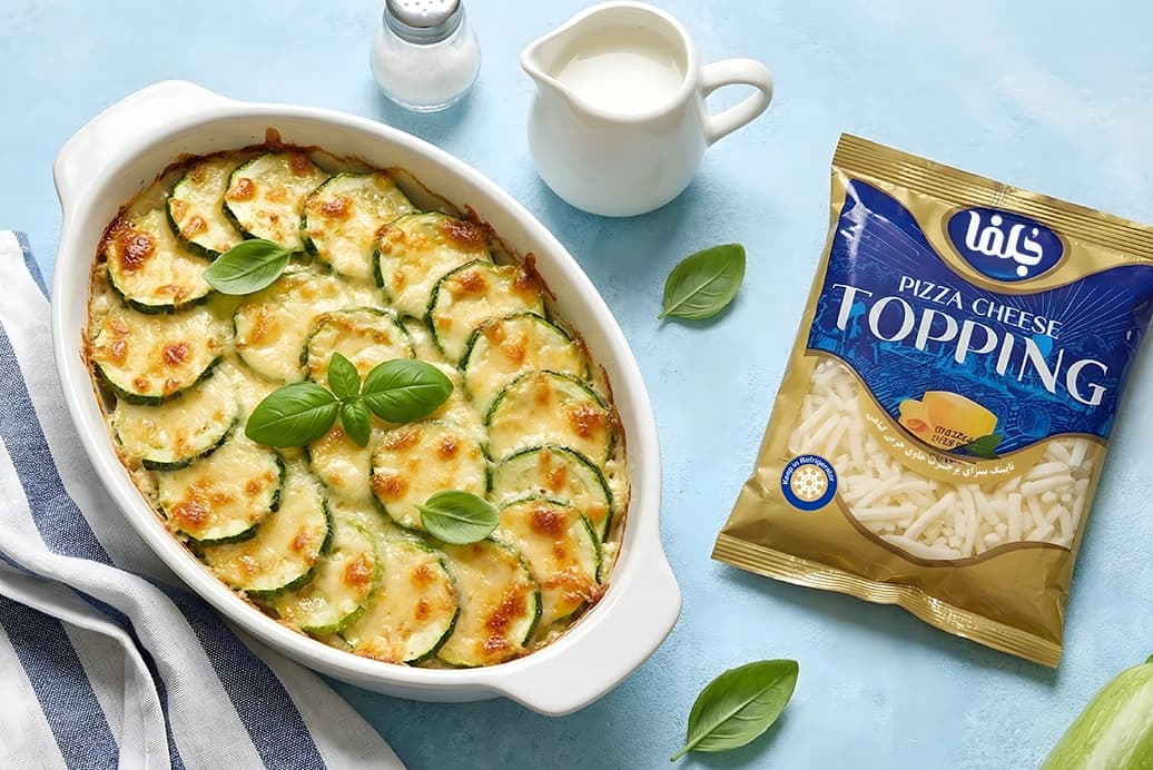 Zucchini Gratin with Topping Cheese